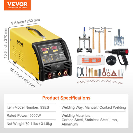 Dual Pro Stud Welder Professional 5KW Welder for Steel & Aluminum Panels.