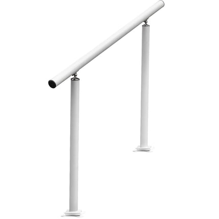 Handrail Outdoor Stairs, 3ft, 34 Inch Outdoor Handrail, Outdoor Stair Railing Adjustable from 0 to 60 Degrees Handrail for Stairs Outdoor White Aluminum Stair Railing for Garden, Office Area.