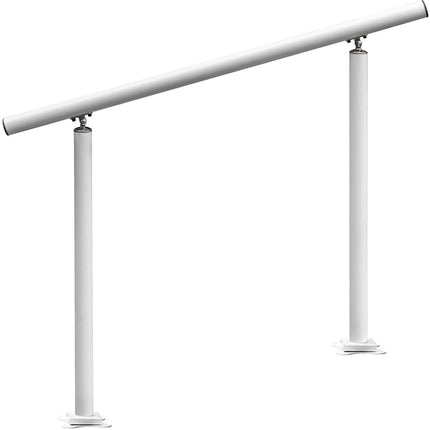 Handrail Outdoor Stairs, 3ft, 34 Inch Outdoor Handrail, Outdoor Stair Railing Adjustable from 0 to 60 Degrees Handrail for Stairs Outdoor White Aluminum Stair Railing for Garden, Office Area.