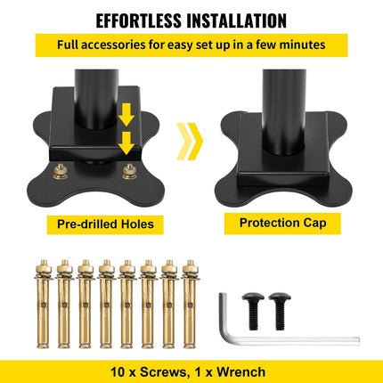 Handrail Outdoor Stairs, 3ft, 34 Inch Outdoor Handrail, Outdoor Stair Railing Adjustable from 0 to 60 Degrees Handrail for Stairs Outdoor Black Aluminum Stair Railing for Garden, Office Area.