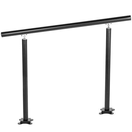 Handrail Outdoor Stairs, 3ft, 34 Inch Outdoor Handrail, Outdoor Stair Railing Adjustable from 0 to 60 Degrees Handrail for Stairs Outdoor Black Aluminum Stair Railing for Garden, Office Area.
