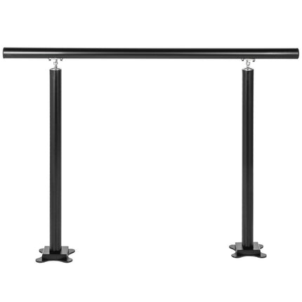 Handrail Outdoor Stairs, 3ft, 34 Inch Outdoor Handrail, Outdoor Stair Railing Adjustable from 0 to 60 Degrees Handrail for Stairs Outdoor Black Aluminum Stair Railing for Garden, Office Area.