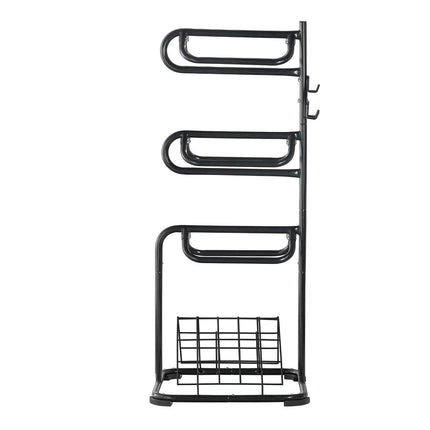 Freestanding Saddle Stand, 30 x 30 x 68.5 in, 3 Tiers Saddle Rack, Heavy Duty Saddle Blanket Holder with Removable & Rotating Tiers, English & Western Saddle Rack for Tack Room Organization.