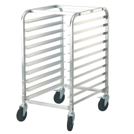 Bun Pan Rack, 10-Tier Commercial Bakery Racks with Brake Wheels, Aluminum Racking Trolley Storage for Half & Full Sheet, Speed Rack For Kitchen Home, Bread Baking Equipment, 660x515x985 mm.
