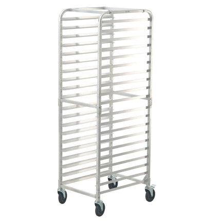 Bun Pan Rack, 20-Tier Commercial Bakery Racks with Brake Wheels, Aluminum Racking Trolley Storage for Half & Full Sheet, Speed Rack For Kitchen Home, Bread Baking Equipment, 660x517x1767 mm.