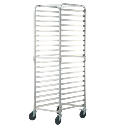 Bun Pan Rack, 20-Tier Commercial Bakery Racks with Brake Wheels, Aluminum Racking Trolley Storage for Half & Full Sheet, Speed Rack For Kitchen Home, Bread Baking Equipment, 660x517x1767 mm.