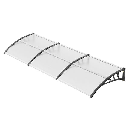 Window Door Awning Canopy, 965 x 2975mm Door Canopy Exterior, UF50+ PC Sunshade Sheet Awnings, Outdoor Patio Awning Sun Shade, Transparent, Waterproof, for Sun Shutter, UV, Rain, Snow Protection.