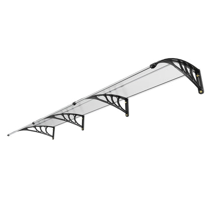 Window Door Awning Canopy, 965 x 2975mm Door Canopy Exterior, UF50+ PC Sunshade Sheet Awnings, Outdoor Patio Awning Sun Shade, Transparent, Waterproof, for Sun Shutter, UV, Rain, Snow Protection.