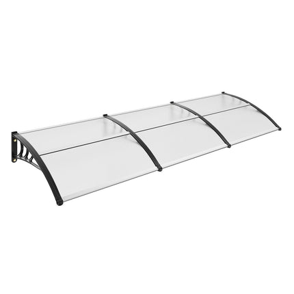 Window Door Awning Canopy, 965 x 2975mm Door Canopy Exterior, UF50+ PC Sunshade Sheet Awnings, Outdoor Patio Awning Sun Shade, Transparent, Waterproof, for Sun Shutter, UV, Rain, Snow Protection.