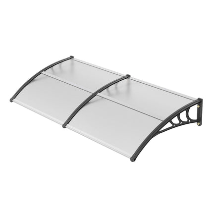 Window Door Awning Canopy 965 x 1987 mm, UPF 50+ Polycarbonate Entry Door Outdoor Window Awning Exterior, Front Door Overhang Awning for Sun Shutter, UV, Rain, Snow Protection, Hollow Sheet.