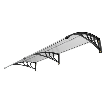 Window Door Awning Canopy 965 x 1987 mm, UPF 50+ Polycarbonate Entry Door Outdoor Window Awning Exterior, Front Door Overhang Awning for Sun Shutter, UV, Rain, Snow Protection, Hollow Sheet.
