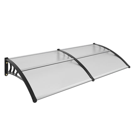 Window Door Awning Canopy 965 x 1987 mm, UPF 50+ Polycarbonate Entry Door Outdoor Window Awning Exterior, Front Door Overhang Awning for Sun Shutter, UV, Rain, Snow Protection, Hollow Sheet.