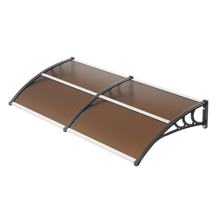 Window Door Awning Canopy 965 x 1987 mm, UPF 50+ Polycarbonate Entry Door Outdoor Window Awning Exterior, Front Door Overhang Awning for Sun Shutter, UV, Rain, Snow Protection, Hollow Sheet.