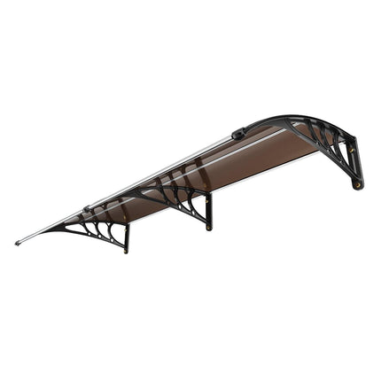 Window Door Awning Canopy 965 x 1987 mm, UPF 50+ Polycarbonate Entry Door Outdoor Window Awning Exterior, Front Door Overhang Awning for Sun Shutter, UV, Rain, Snow Protection, Hollow Sheet.