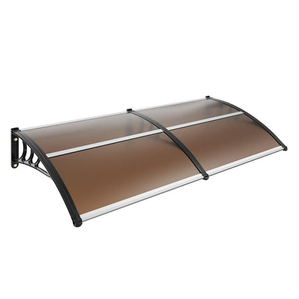 Window Door Awning Canopy 965 x 1987 mm, UPF 50+ Polycarbonate Entry Door Outdoor Window Awning Exterior, Front Door Overhang Awning for Sun Shutter, UV, Rain, Snow Protection, Hollow Sheet.