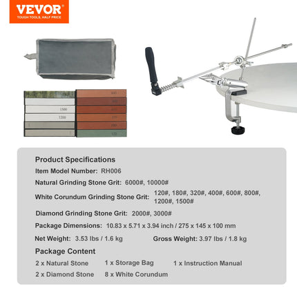 Knife Sharpener Kit, Rotation Flip Fixed Angle Knife Sharpening System with 12 Whetstones 120-10000 Grit, Professional Kitchen Chef Knife Sharpening Kit for All Knives and Scissors.