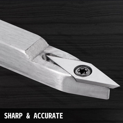 Wood Turning Tools for Lathe 4 PCS Set, Carbide Lathe Tools with Diamond Shape, Round, Square Cutters, Turning Lathe Chisels with Comfortable Grip Handles Lathe Tools for Craft DIY Hobbyists.