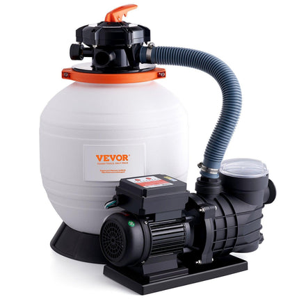 Sand Filter Above Ground with 450W Pool Pump 13,000 L/H Flow 6-Way Valve.