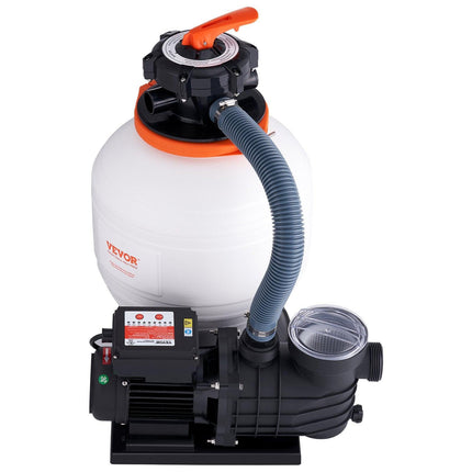 Sand Filter Above Ground with 450W Pool Pump 13,000 L/H Flow 6-Way Valve.