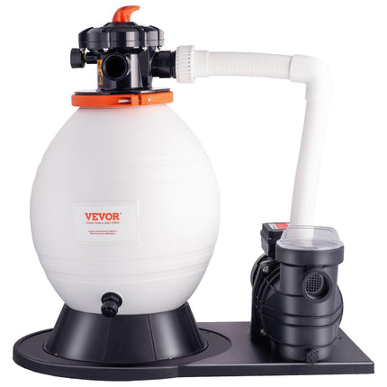 Sand Filter Above Ground with 850W Pool Pump 18,000 L/H Flow 6-Way Valve.