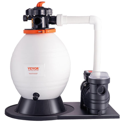 Sand Filter Above Ground with 850W Pool Pump 18,000 L/H Flow 6-Way Valve.