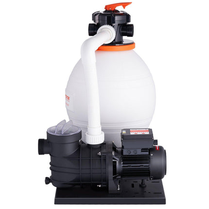 Sand Filter Above Ground with 850W Pool Pump 18,000 L/H Flow 6-Way Valve.