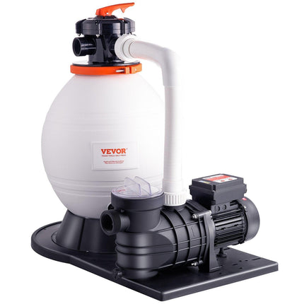 Sand Filter Above Ground with 850W Pool Pump 18,000 L/H Flow 6-Way Valve.