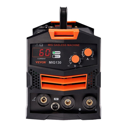MIG Welder 130Amp Gasless Flux Core Mig Welding Machine with IGBT Inverter.