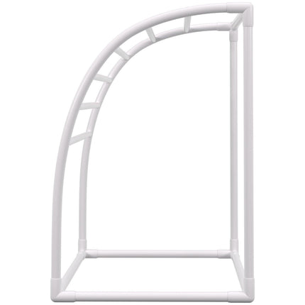 Outdoor Towel Rack Pool Towel Rack 7 Bar Curved White Freestanding Patio.