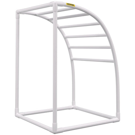 Outdoor Towel Rack Pool Towel Rack 7 Bar Curved White Freestanding Patio.