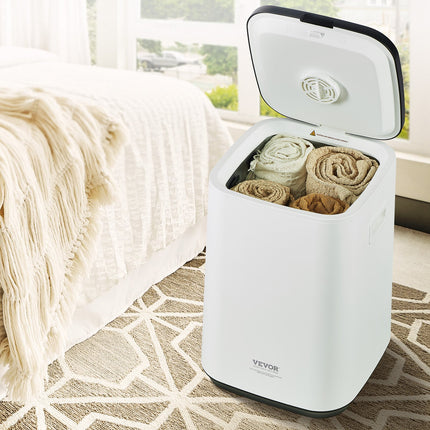 20L Large Towel Warmer Bucket with LED Screen U-shaped Light & Timer White.