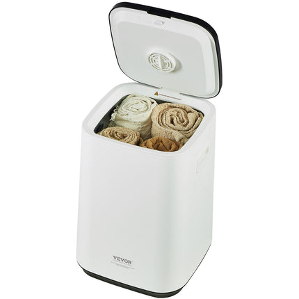 20L Large Towel Warmer Bucket with LED Screen U-shaped Light & Timer White.
