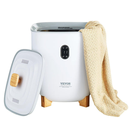25L Towel Warmer Bucket with LED Screen Bottom Heating Columns Timer White.