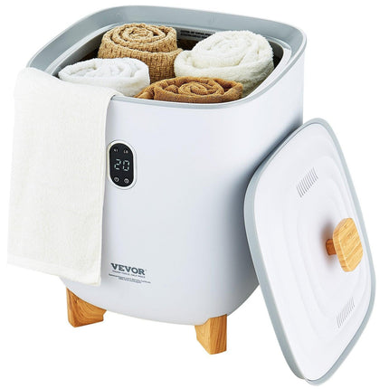 25L Towel Warmer Bucket with LED Screen Bottom Heating Columns Timer White.