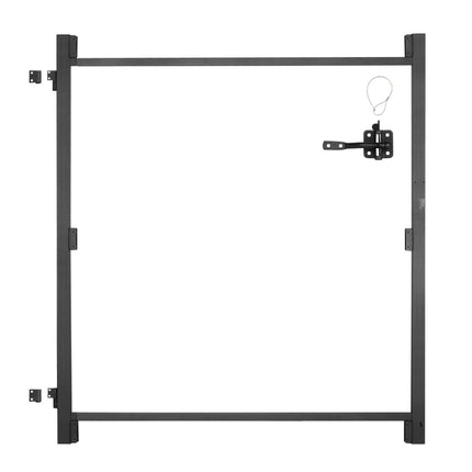 Gate Building Kit, Fits 152.4 to 243.8 cm Wide Openings, Up from 182.9 to 213.4 cm High Fence, Adjustable Gate Building Kit, Anti Sag Full Gate Frame Kit with Latch Lock, for Wooden Fence, Iron.