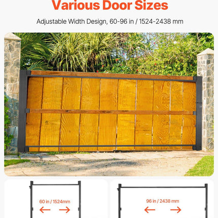 Gate Building Kit, Fits 152.4 to 243.8 cm Wide Openings, Up from 182.9 to 213.4 cm High Fence, Adjustable Gate Building Kit, Anti Sag Full Gate Frame Kit with Latch Lock, for Wooden Fence, Iron.