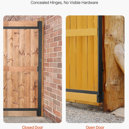 Gate Building Kit, Fits 152.4 to 243.8 cm Wide Openings, Up from 182.9 to 213.4 cm High Fence, Adjustable Gate Building Kit, Anti Sag Full Gate Frame Kit with Latch Lock, for Wooden Fence, Iron.