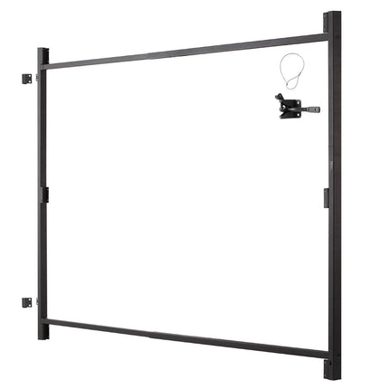 Gate Building Kit, Fits 152.4 to 243.8 cm Wide Openings, Up from 182.9 to 213.4 cm High Fence, Adjustable Gate Building Kit, Anti Sag Full Gate Frame Kit with Latch Lock, for Wooden Fence, Iron.