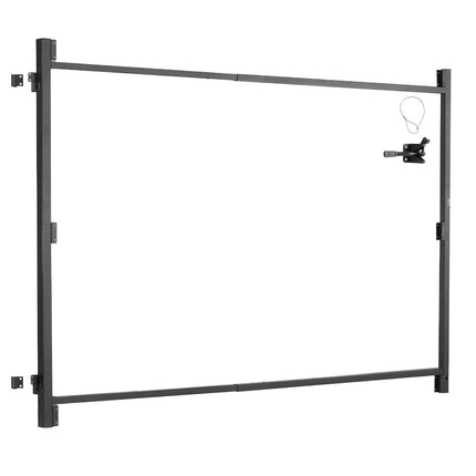 Gate Building Kit, Fits 152.4 to 243.8 cm Wide Openings, Up from 182.9 to 213.4 cm High Fence, Adjustable Gate Building Kit, Anti Sag Full Gate Frame Kit with Latch Lock, for Wooden Fence, Iron.