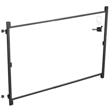 Gate Building Kit, Fits 152.4 to 243.8 cm Wide Openings, Up from 182.9 to 213.4 cm High Fence, Adjustable Gate Building Kit, Anti Sag Full Gate Frame Kit with Latch Lock, for Wooden Fence, Iron.