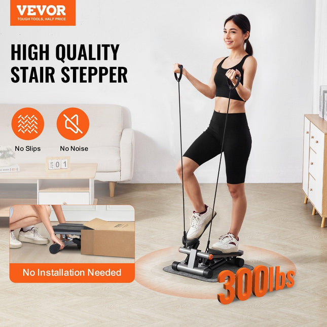 Stair Stepper for Exercise at Home Mini Stepper with Resistance Band.
