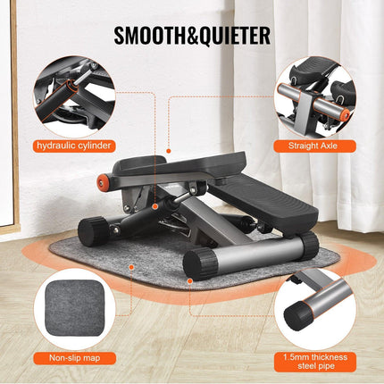 Stair Stepper for Exercise at Home Mini Stepper with Resistance Band.