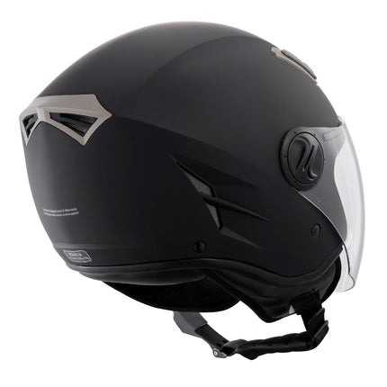 3/4-Face Motorcycle Helmet Motocross Helmet with Bluetooth Communication.
