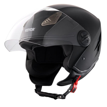 3/4-Face Motorcycle Helmet Motocross Helmet with Bluetooth Communication.