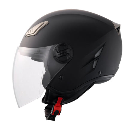 3/4-Face Motorcycle Helmet Motocross Helmet with Bluetooth Communication.