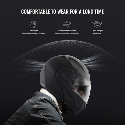 Unmasked Motorcycle Helmet Motocross Helmet with Bluetooth Communication.