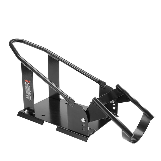 Motorcycle Wheel Chock, 816.5 kg Capacity Wheel Cradle Holder, Heavy-duty Steel Motorcycle Front Wheel Stand with 3 Adjustable Holes, For 381-533.4 mm Off-Road Motorcycles, Standard Motorcycles.