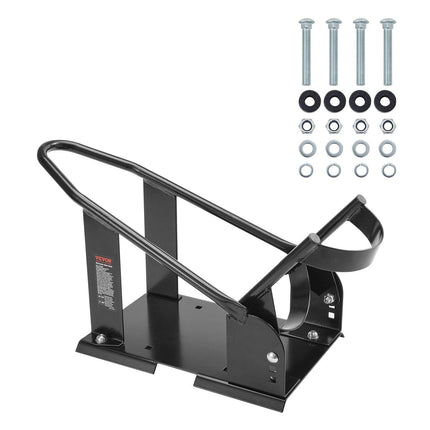 Motorcycle Wheel Chock, 816.5 kg Capacity Wheel Cradle Holder, Heavy-duty Steel Motorcycle Front Wheel Stand with 3 Adjustable Holes, For 381-533.4 mm Off-Road Motorcycles, Standard Motorcycles.