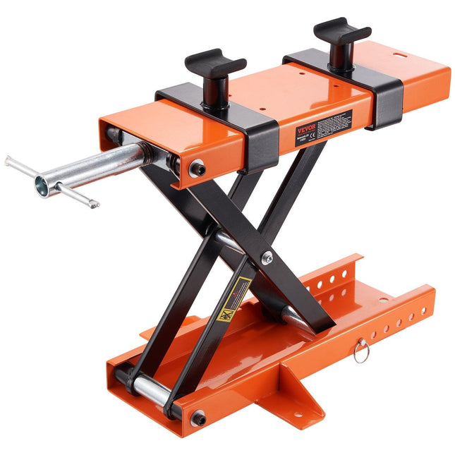 Motorcycle Lift Scissor Jack Stand 1100 Lb with Saddle ATV Lift Dirt Bike.