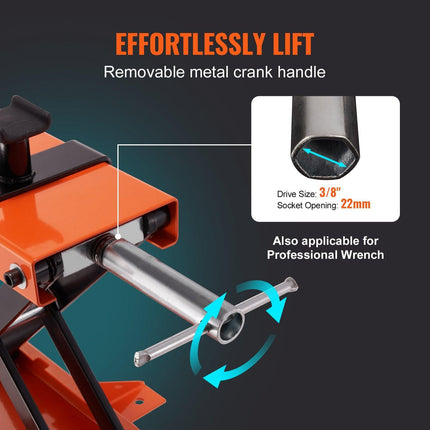 Motorcycle Lift Scissor Jack Stand 1100 Lb with Saddle ATV Lift Dirt Bike.